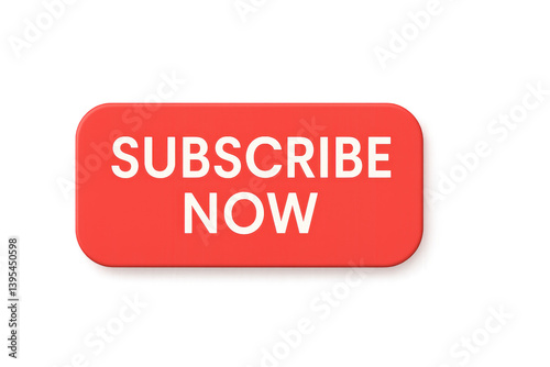 Obraz na płótnie Bright Red Subscribe Now Button for Digital Marketing and Engagement w salonie