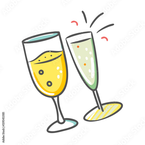 champagne flute icon, champagne flute vector illustration-simple illustration of champagne flute, perfect for champagne flute logos and icons