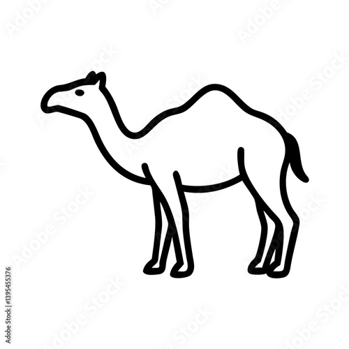 Black Camel Silhouette Vector Illustrations – High-Quality Animal Graphics 