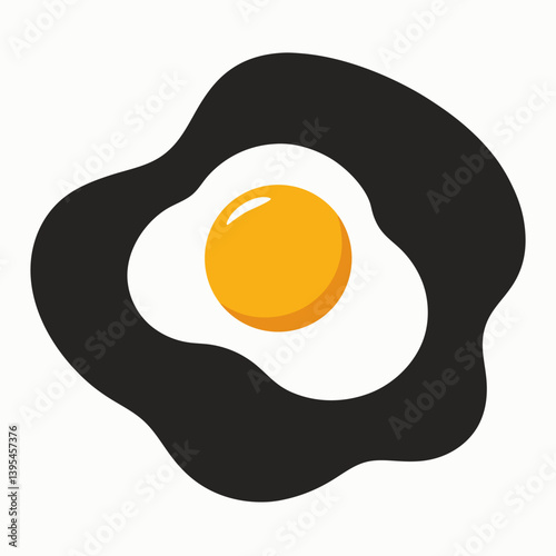 fried egg on a white background