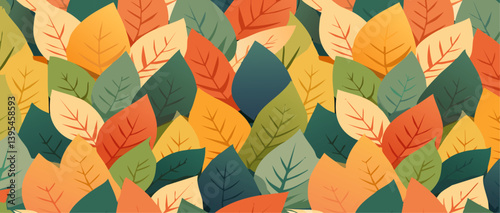 Obraz na płótnie autumn leaf nature pattern Seamless Elegant abstract background vector design w salonie