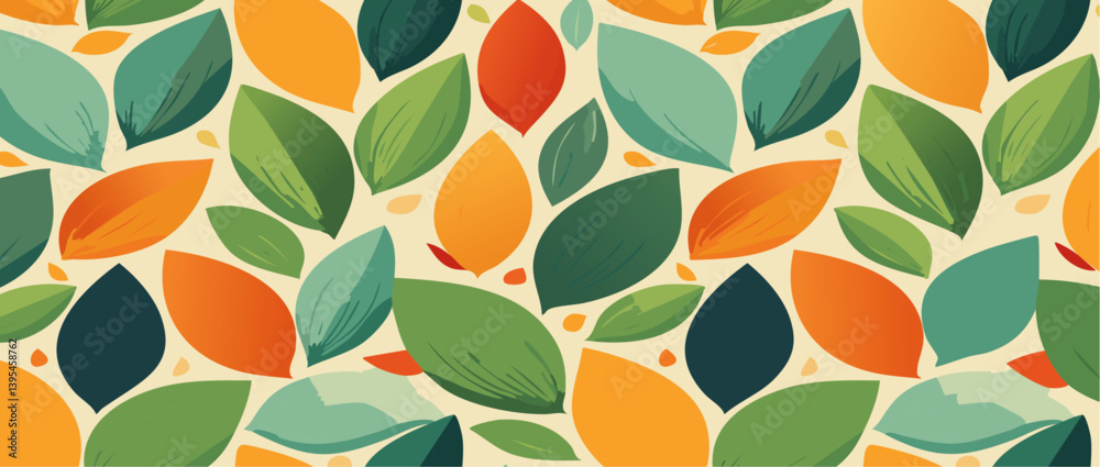 leaf nature pattern Seamless Elegant abstract background vector design