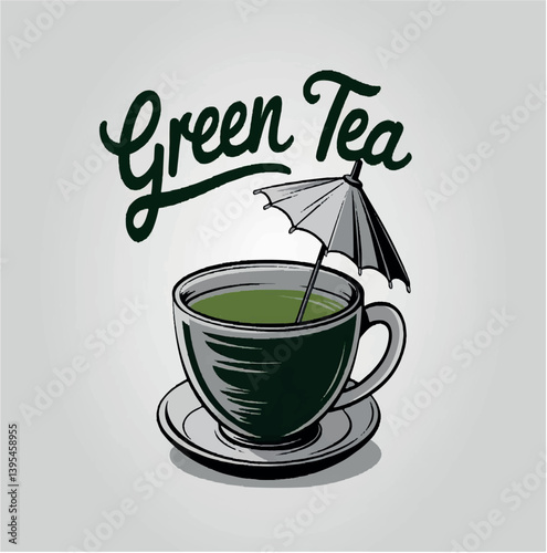 background, fresh, green, drink, beverage, tea, leaf, organic, closeup, summer, isolated, cup, plant, herb, herbal, morning, illustration, vector, realistic, foliage, nature, tree, natural, spring, 