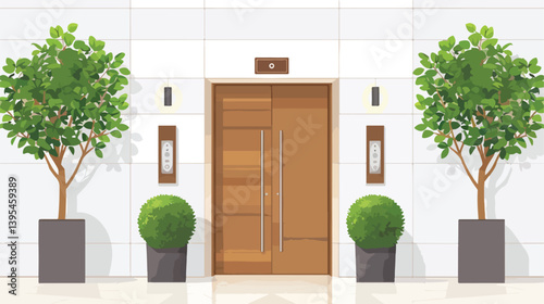 Modern Elevator Design on White Background Vector Illustration for Interior Decor Ideas