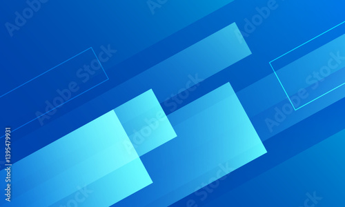 Abstract blue background with squares. Vector illustration