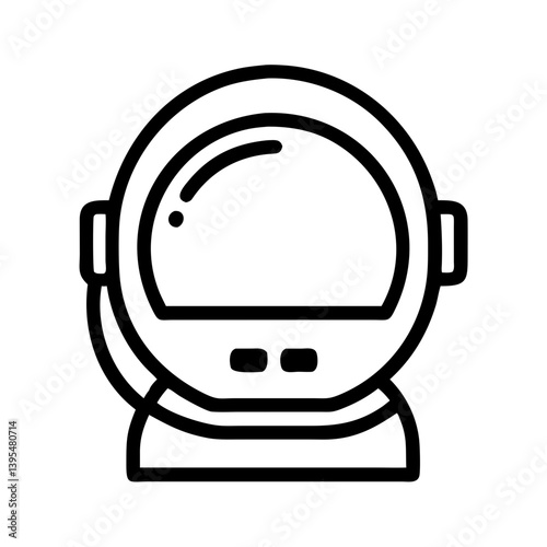 Astronaut Helmet with Face Shield Icon Design