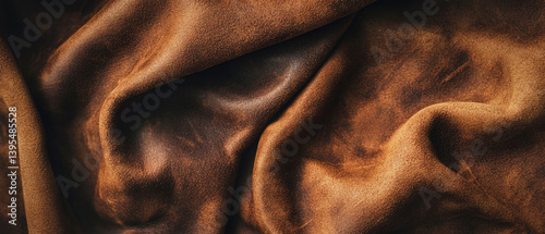 Cracked structured leather modern brown design as background texture