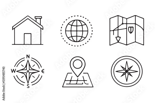 ​A versatile set of location vector icons, perfect for maps, navigation apps, and travel-related designs, available in multiple formats.