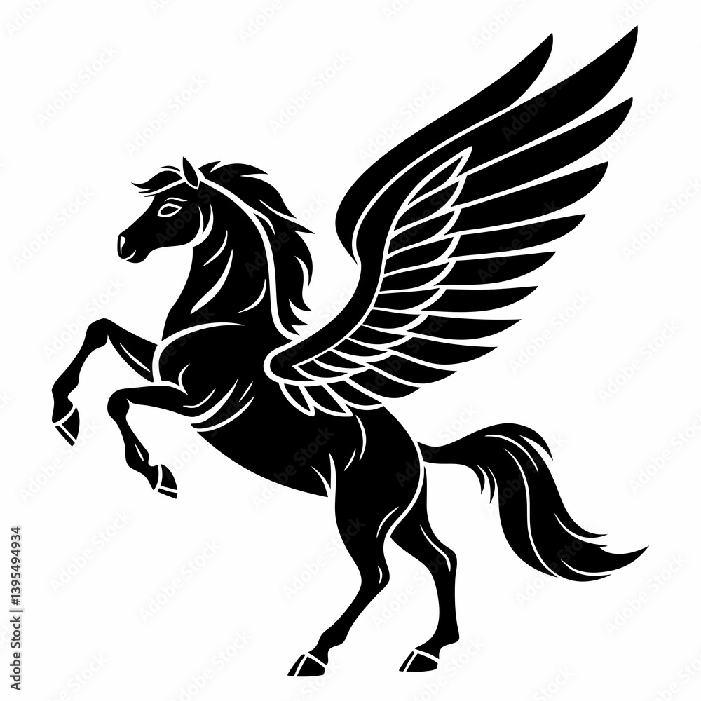Fototapeta premium Pegasus silhouette
