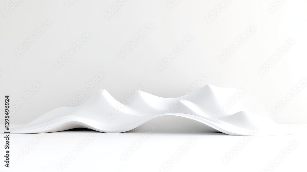Obraz premium Abstract white sculpted form