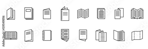 Collection of book icons. book icon with line model. transparent background icon. Vector illustration.
