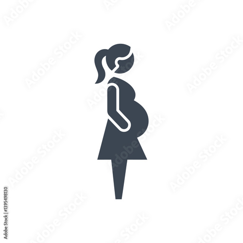 Pregnant Woman Side Icon
