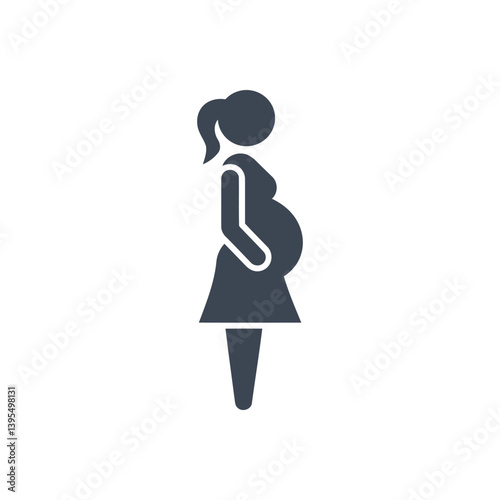Pregnant Woman Full Body Icon