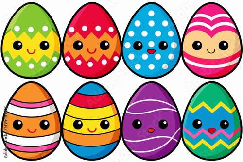 easter eggs vector