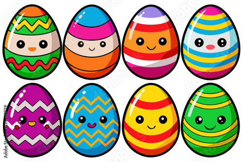 easter eggs vector