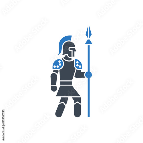Spartan Warrior with Spear Icon