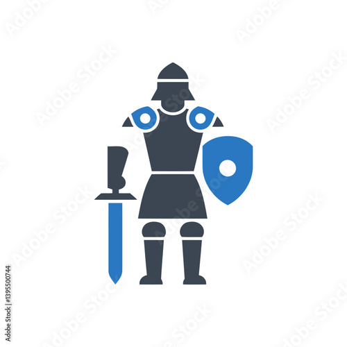 Armored Knight with Sword Icon