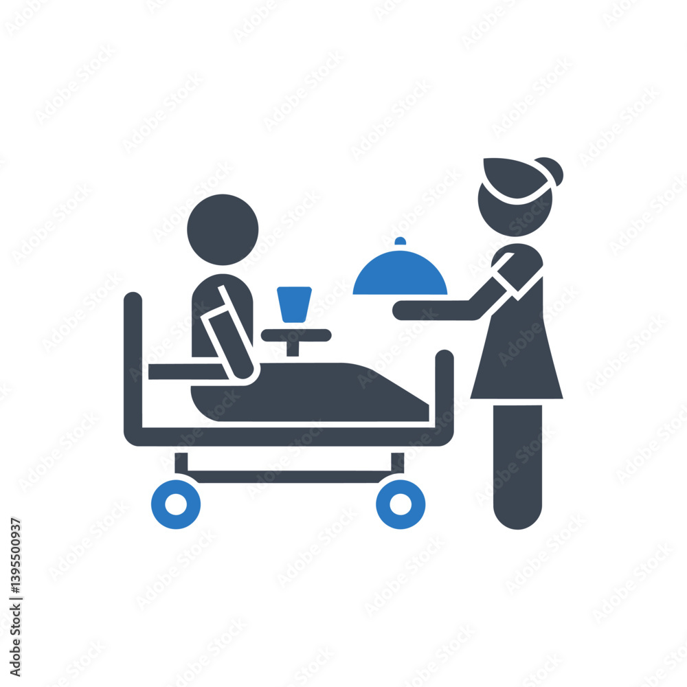 Obraz premium Meal Service to Patient icon