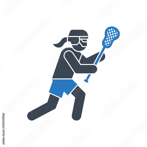 Lacrosse Player Icon