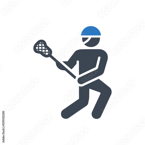 Lacrosse Player Stick icon