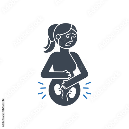 Kidney pain pregnancy icon