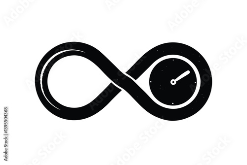 Infinity Symbol With Clock Face Conceptualizing Timelessness And Endless Possibilities