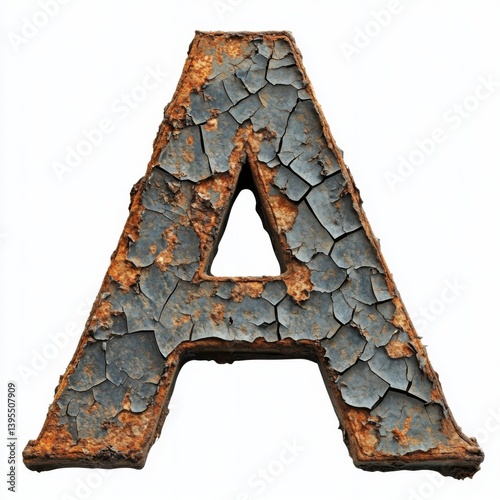 Post-Apocalyptic Rusted Letter A