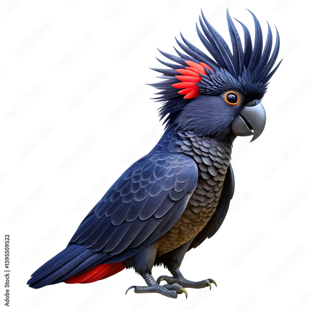Obraz premium Stunning Red-tailed Black Cockatoo