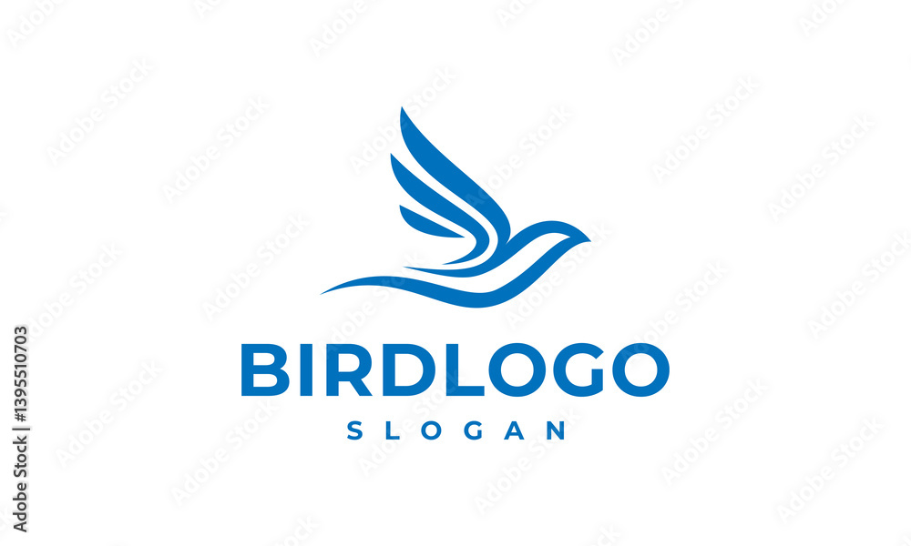 abstract bird logo vector icon illustration, simple bird logo template