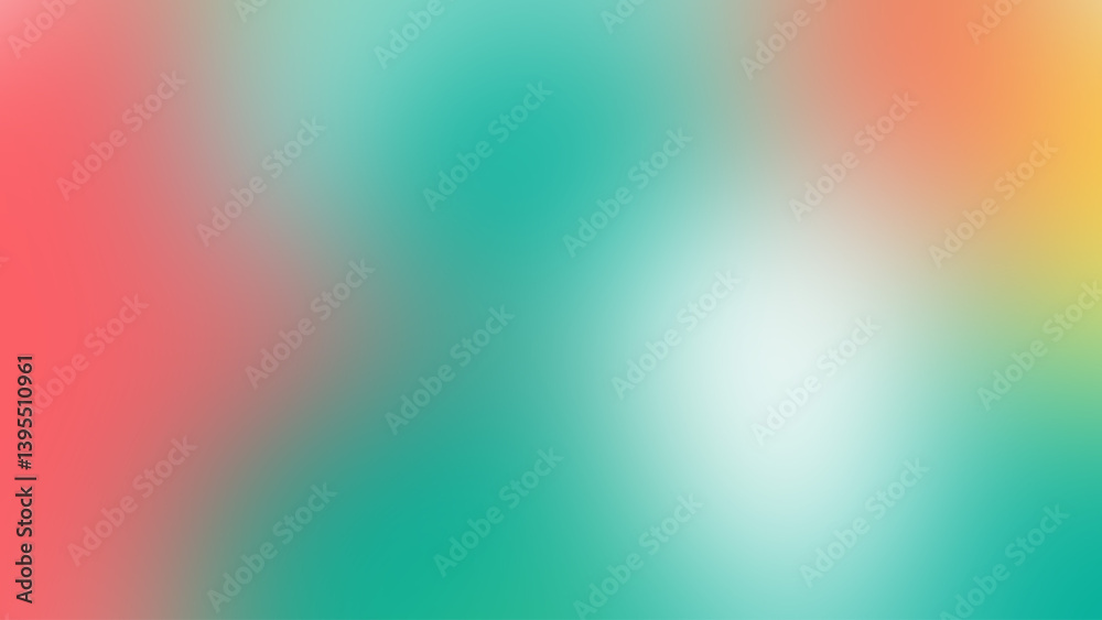 Fototapeta premium Modern Blurred light fuzz colorful gradient background. Pastel smooth mesh shapes. Vector soft horizontal backdrop