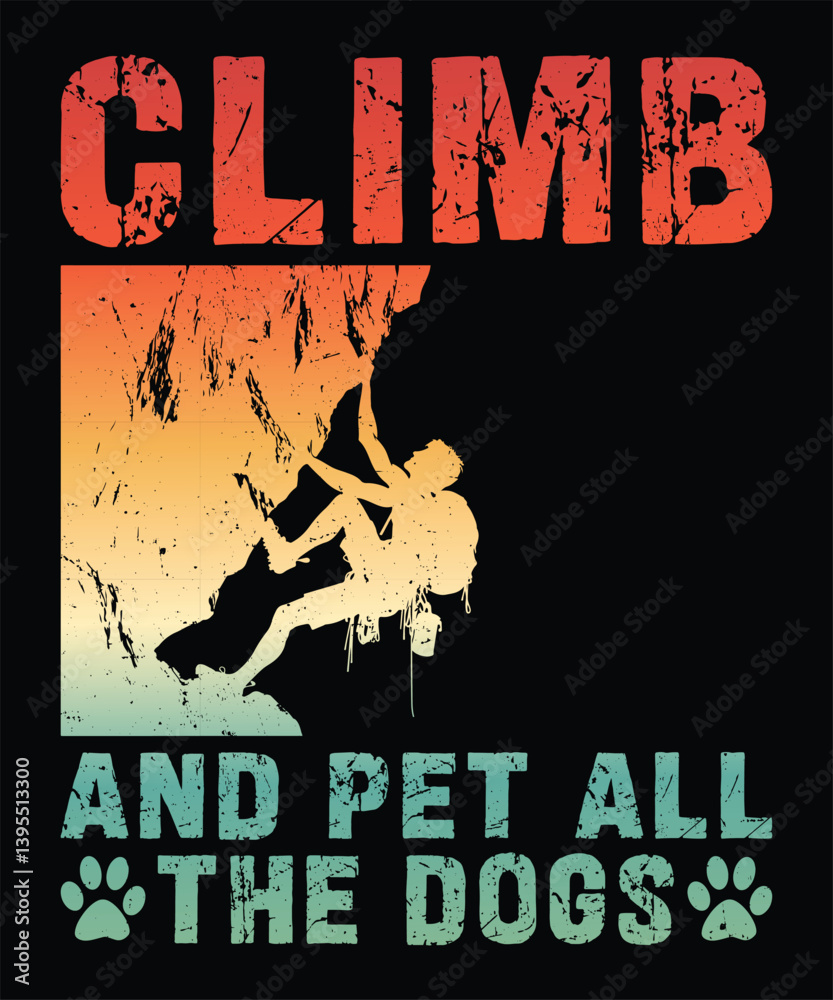 Fototapeta premium Funny Rock Climbing T-Shirt