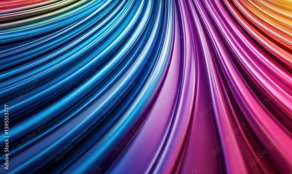 Abstract background of vibrant flowing lines with blue, purple, pink, orange and yellow hues. Abstract background of vibrant flowing lines with blue, purple, pink, orange and yellow hues.