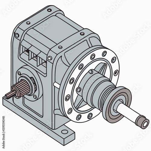 Heavy Machinery Gearbox  Designed for construction or industrial settings (2).eps