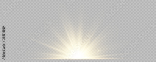 Light blast spreads rapidly with vivid glowing sharpness. Transparent sun flare flickers across digital artwork scene. Sparkling particles flow softly in radiant explosion field. Magic burst releases