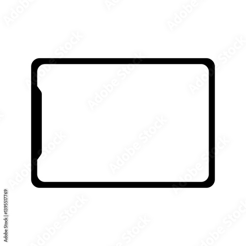 Tablet mockup with blank screen. Vector illustration
