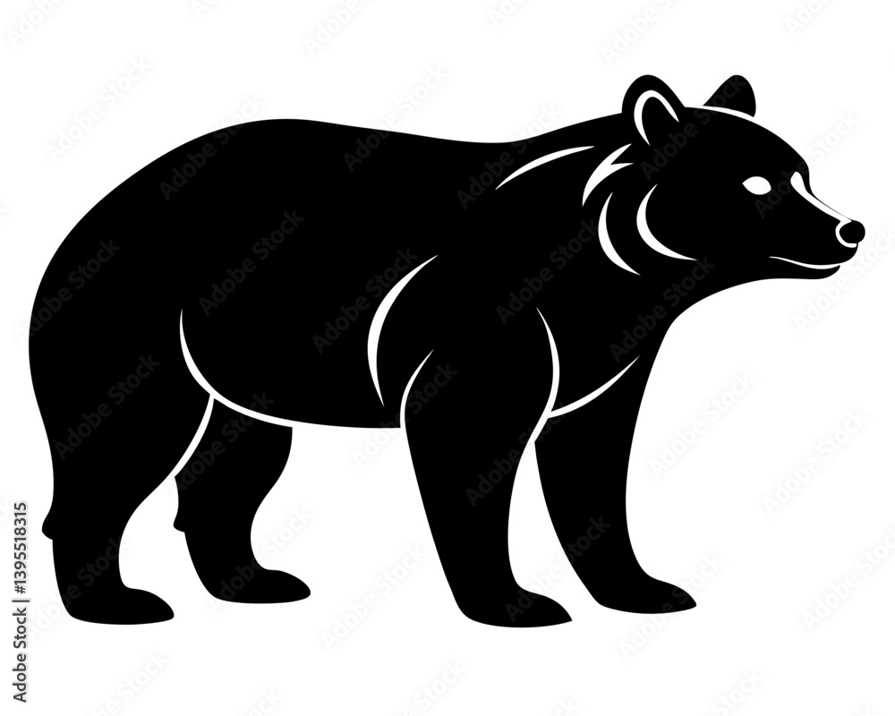 Fototapeta premium Bear Vector Silhouettes & SVG Icons | Wildlife, Adventure & Forest for Crafts & Design