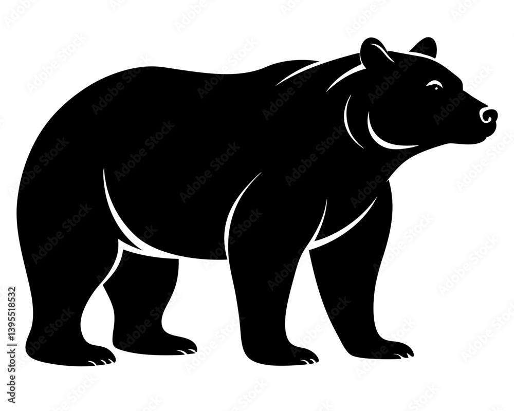Fototapeta premium Bear Vector Silhouettes & SVG Icons | Wildlife, Adventure & Forest for Crafts & Design
