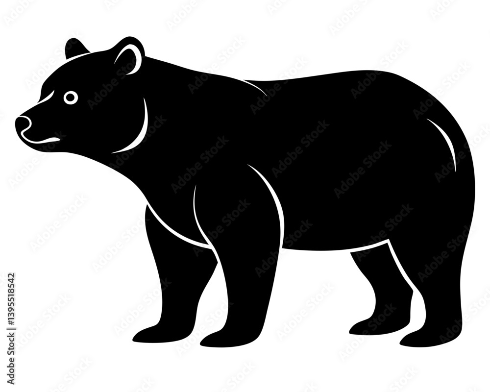 Fototapeta premium Bear Vector Silhouettes & SVG Icons | Wildlife, Adventure & Forest for Crafts & Design