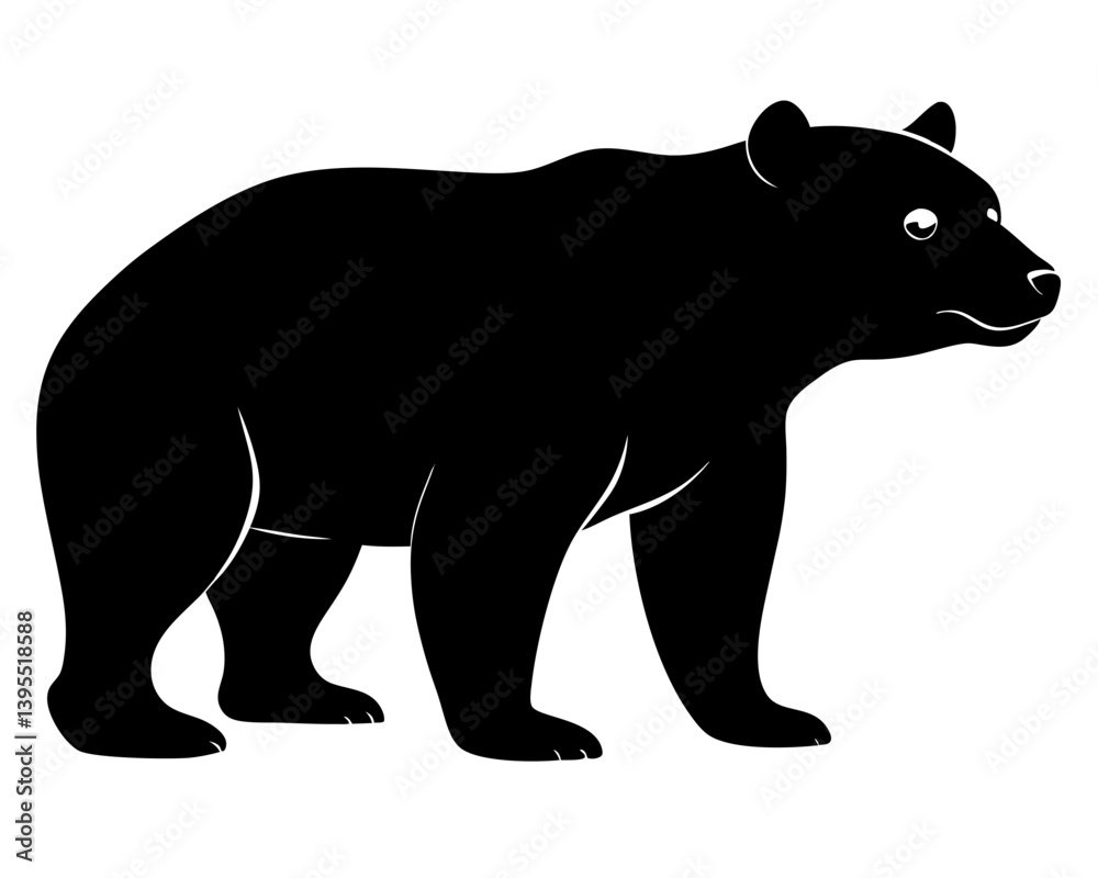 Fototapeta premium Bear Vector Silhouettes & SVG Icons | Wildlife, Adventure & Forest for Crafts & Design