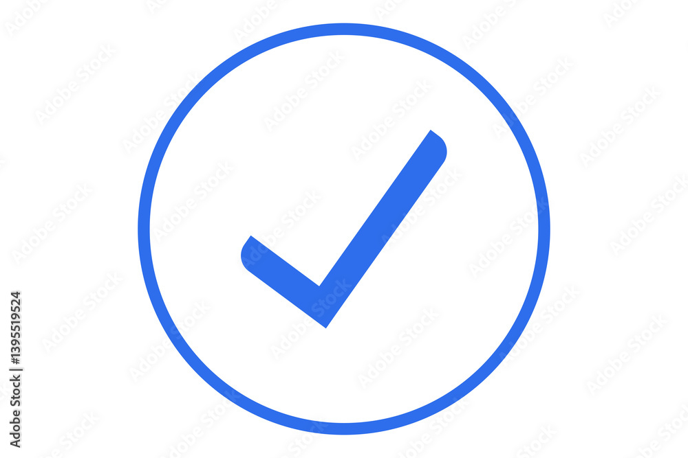 Blue check mark on white transparent background png file for web, apps, website, UI design Blue check mark on white transparent background png file for web, apps, website, UI design