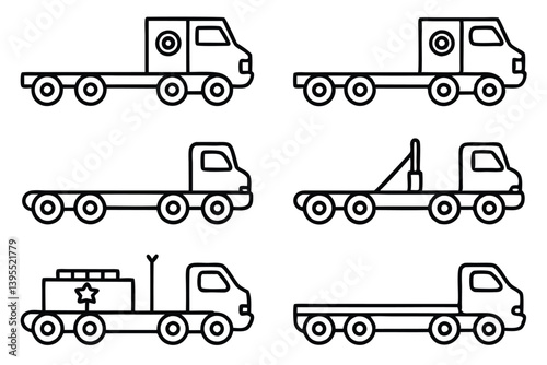  loadtow 450 line art isolated cargo hauler illustration