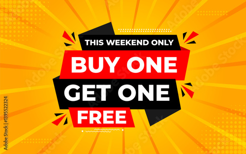 buy one get one free. Online shop discount sale background for buy 1 get 1, Special Discount marketing poster design for web and Social. sale banner vector template Design.