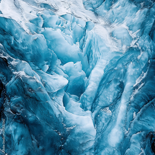 Wallpaper Mural Immerse yourself in mesmerizing of a glacier's facade, as it unveils a symphony of intricate patterns, ethereal cracks, and enchanting touch of frozen water  Torontodigital.ca