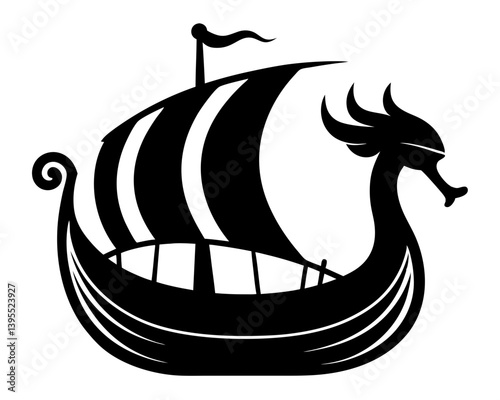 Viking Ship Vector Silhouettes & SVG Icons | Norse Mythology & Historical Designs for Crafts & Digital Art