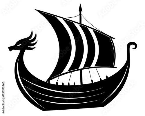 Viking Ship Vector Silhouettes & SVG Icons | Norse Mythology & Historical Designs for Crafts & Digital Art