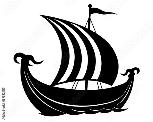 Viking Ship Vector Silhouettes & SVG Icons | Norse Mythology & Historical Designs for Crafts & Digital Art