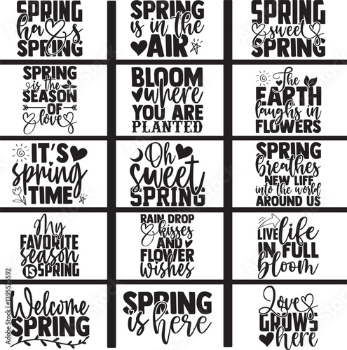 Inspirational Spring Quotes and Sayings – Floral, Seasonal, and Motivational Typography Designs for Springtime Decor and Crafts
