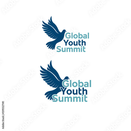 brand logo dove type vector custom name company marketing advertising modern global youth summit logo design 