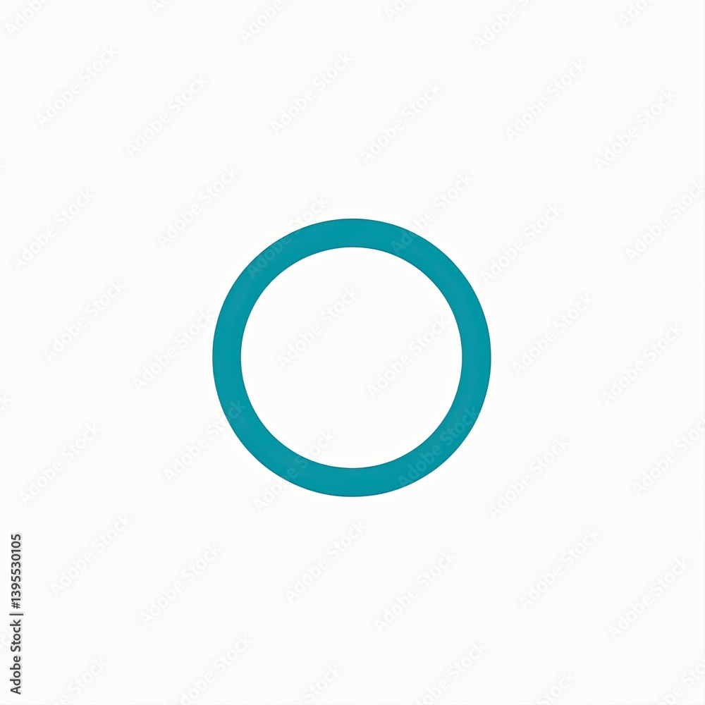 Minimalistic Blue Circle on White Background Minimalistic Blue Circle on White Background