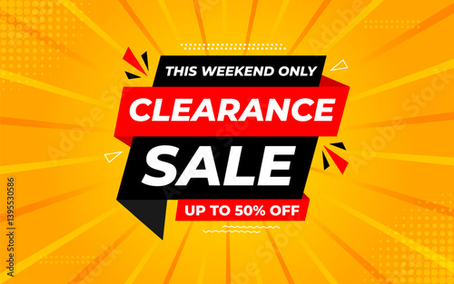 Clearance sale super offer sale banner template. stock clearance background. stock out banner template design for web or social media, Sale special offer. abstract vector design.